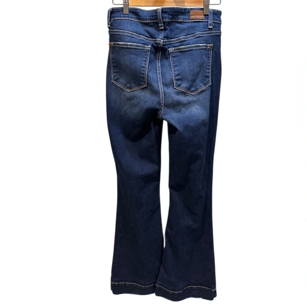 Judy Blue Flare Jeans Blue Size 7/28 - Picture 5 of 13